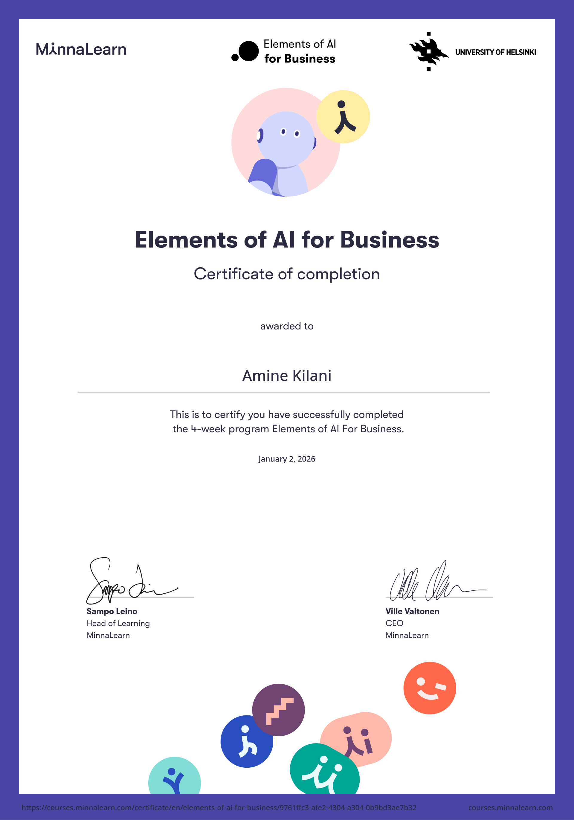Elements of AI for Business